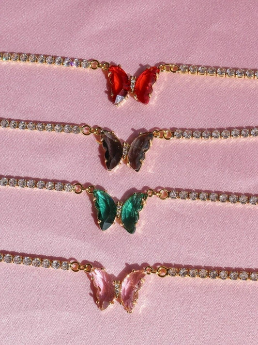 Butterfly Zircon Choker