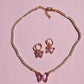 Butterfly Waterway Necklace Earring Set