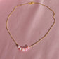 Elina Mermaid Form Pink Opal 925 Silver Necklace
