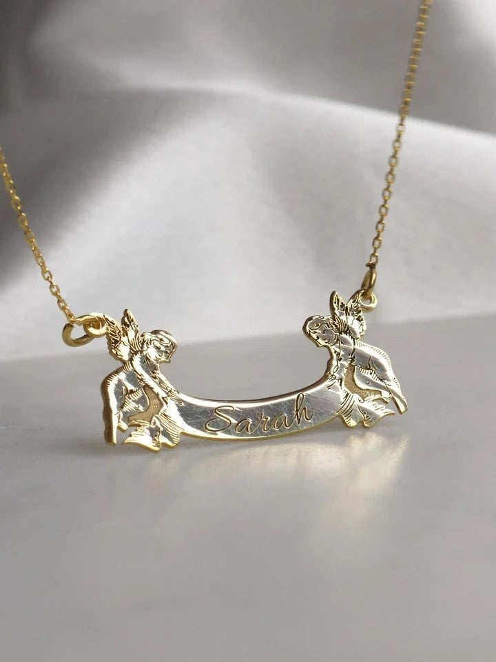 Angels Carrying Your Name 925 Silver Necklace