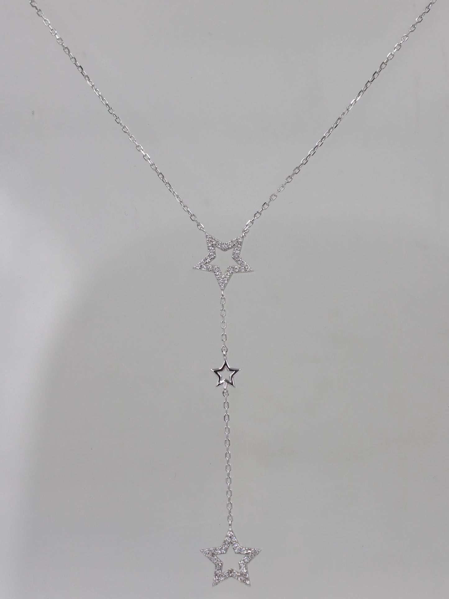 Stardrop 925 Silver Y Necklace