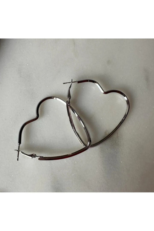 Large Heart-Shaped Earrings