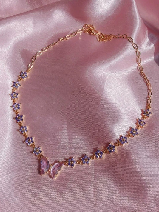 Butterfly Fairy Garden Choker Necklace