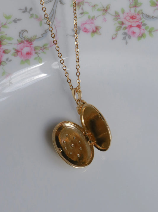 Snowflake Sparkle Personalized Photo Locket Necklace