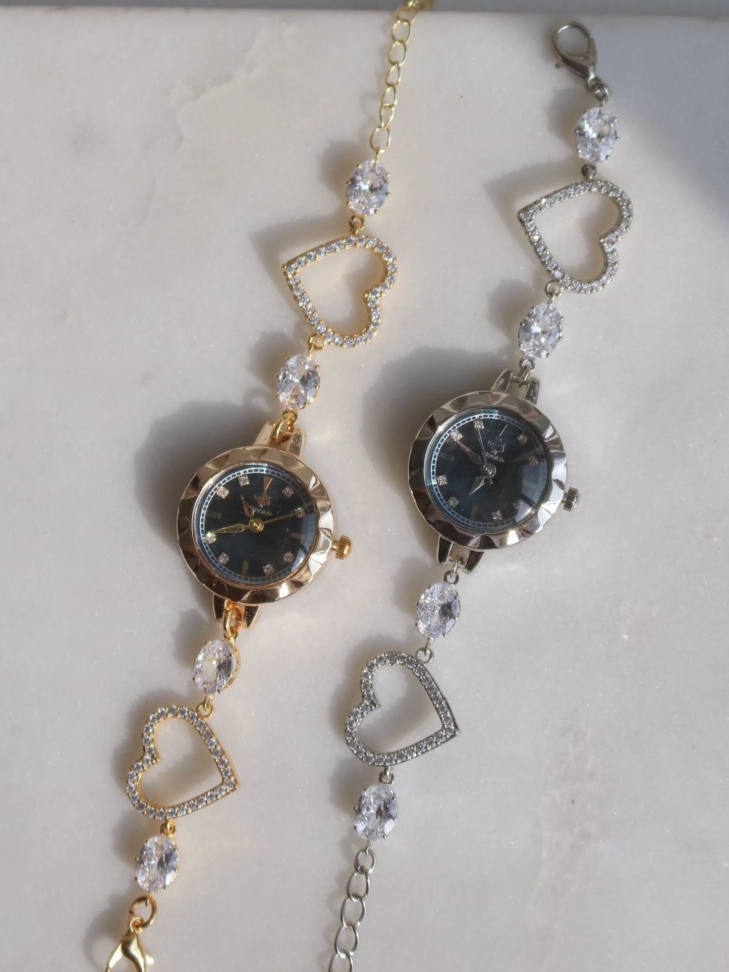 White Heart Glow Watch