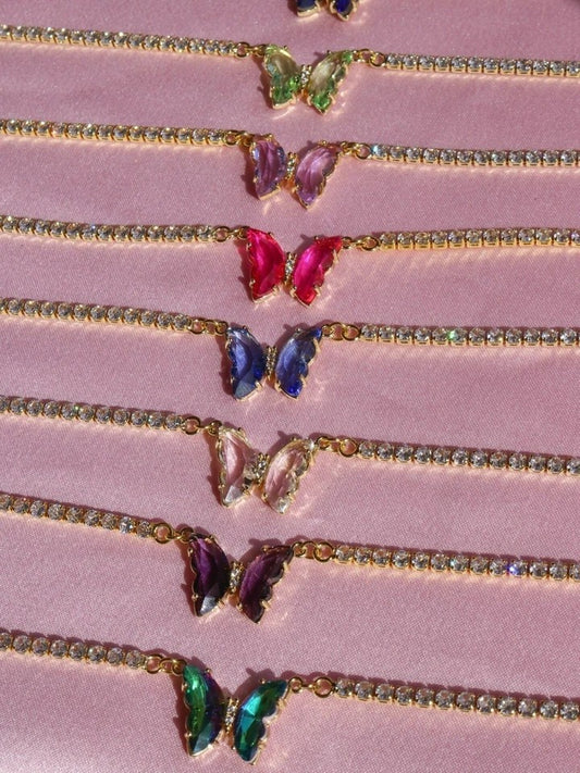 Butterfly Zircon Choker