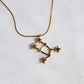 Zodiac Sign Star Map Birth Month Stone Necklace