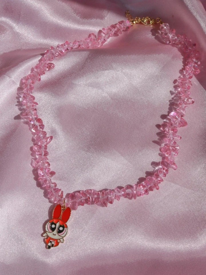 Powerpuff Girls Stone Necklace