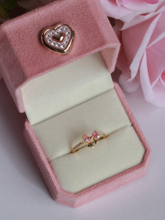 Sweet Blush Bow Ring
