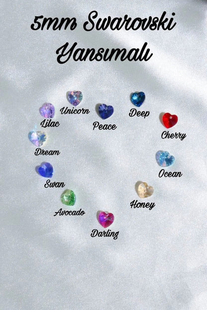 Six-Piece Swarovski Heart Necklace