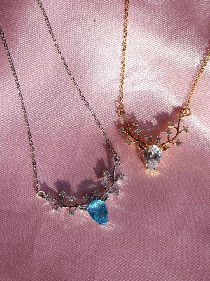 Giant Deer Necklace Steel