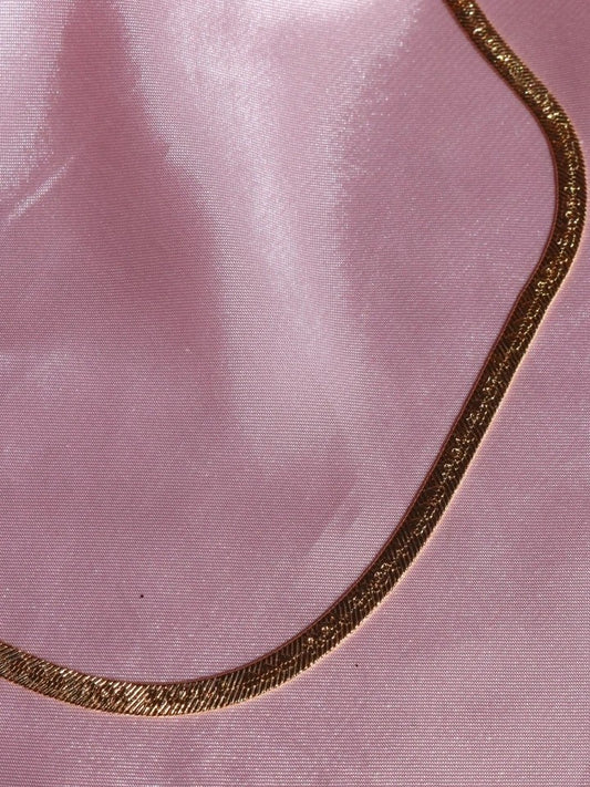 I Love You Flat Chain Necklace Thick