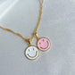 Enamel Smiley Face Necklace