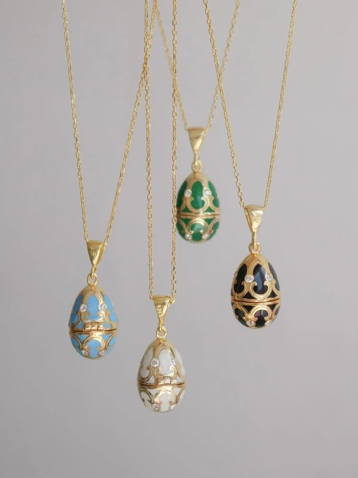 White Chick Easter Necklace 925 Sterling Silver