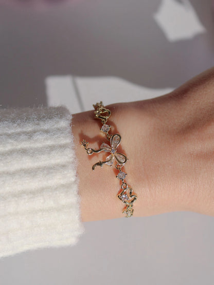 Crystal Ribbon Elevator Bracelet