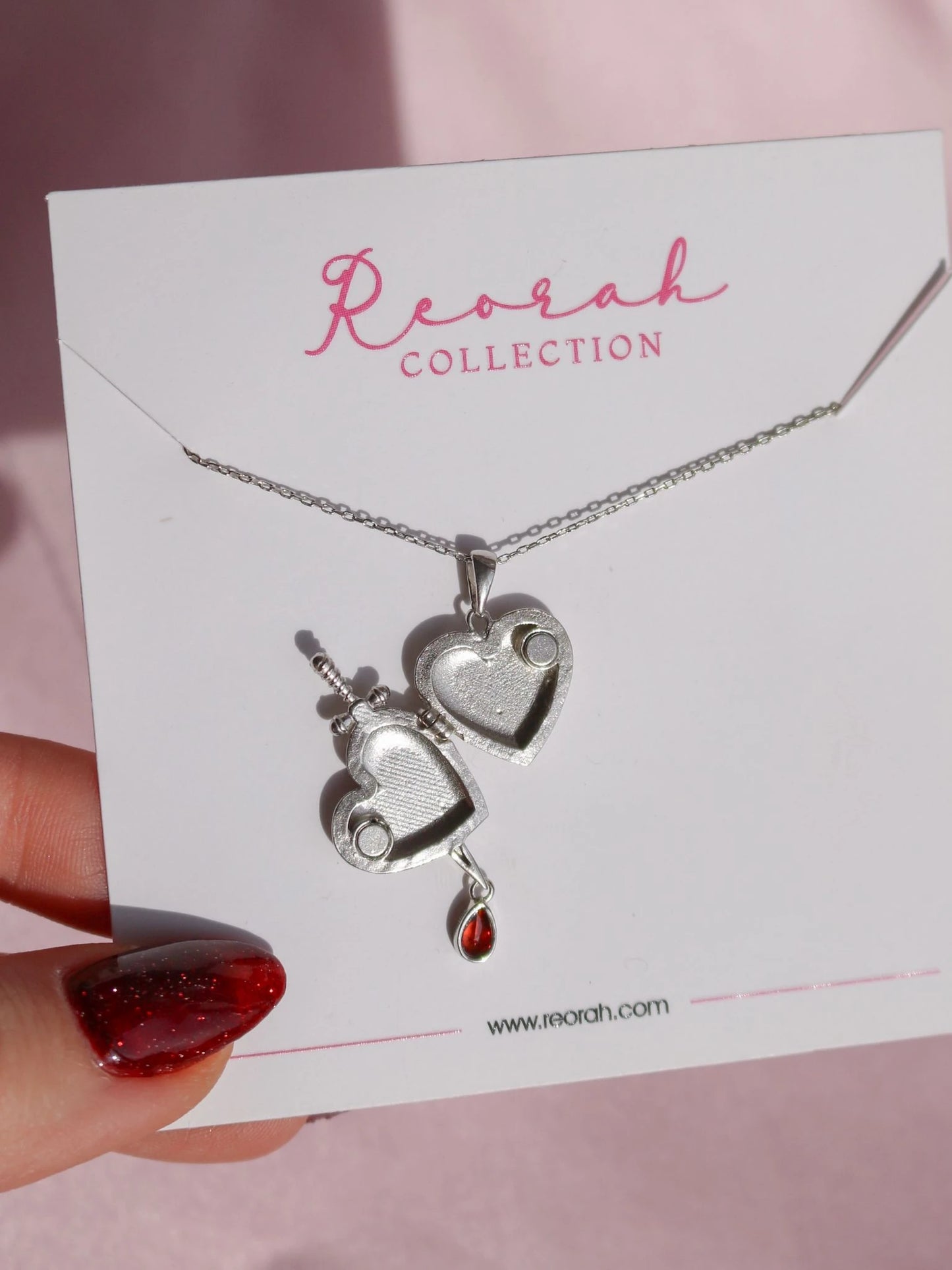 Love Hurts Magnetic Personalized Photo Locket 925 Sterling Silver Necklace