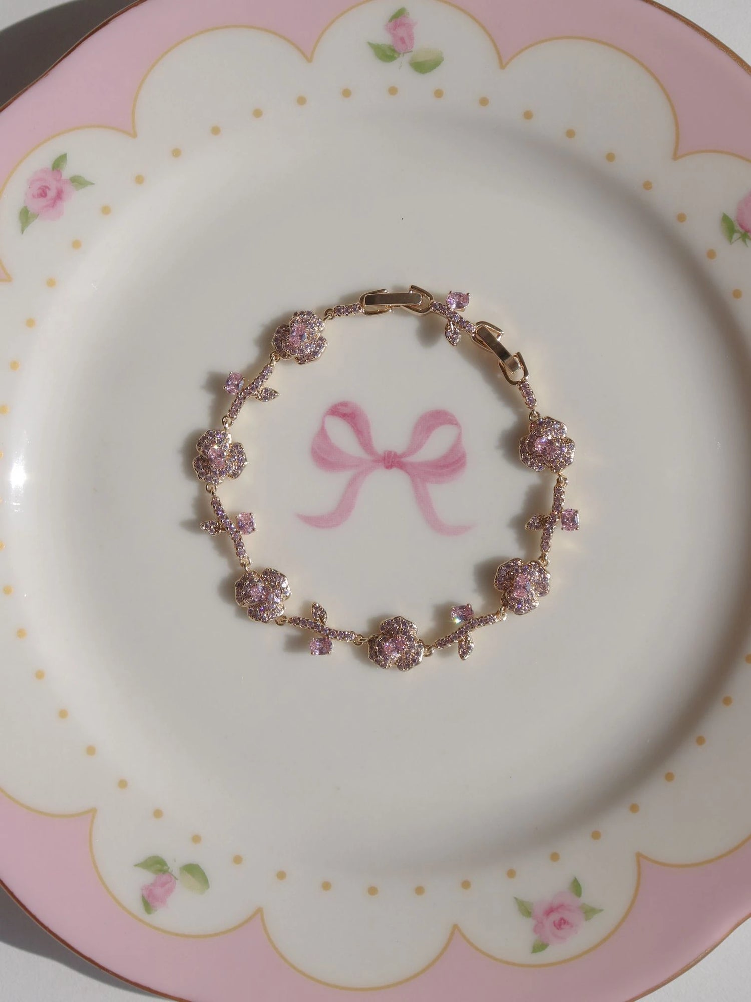 Pink Glitz Floral Garden Xipung Bracelet