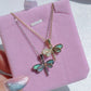 Opal Dragonfly 925 Silver Necklace