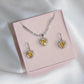 Royal Heart Choker Necklace and Earring Set