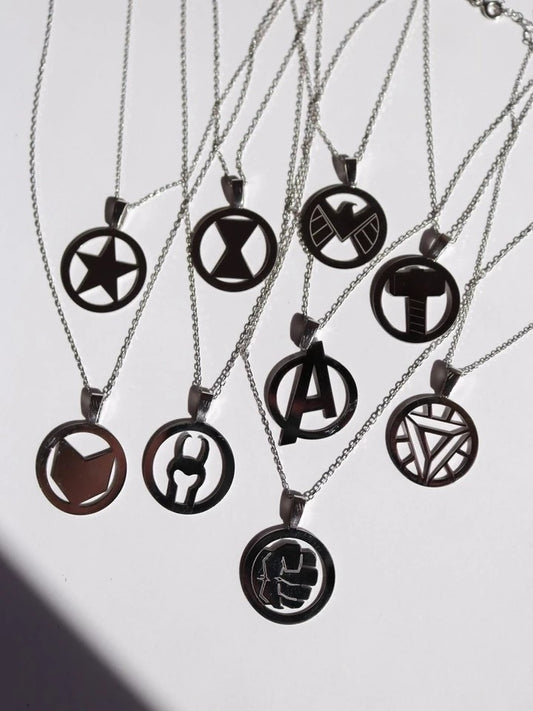 Superhero Amblem 925 Silver Necklace
