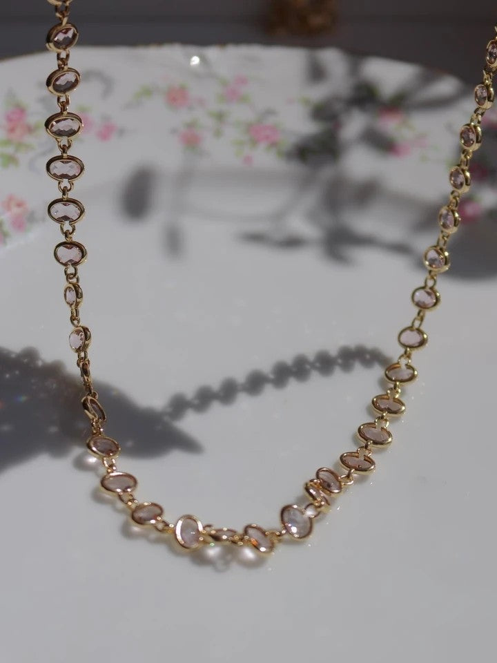 Oval Natural Stone Necklace