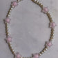 Pastel Pink Star Glass Pearl Necklace