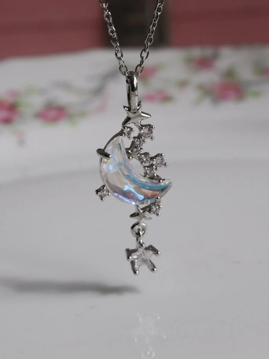 Moonlight Glow Steel Necklace