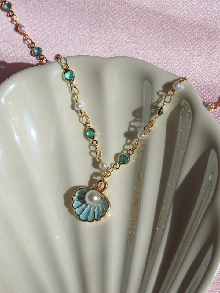 Turquoise Pearly Necklace