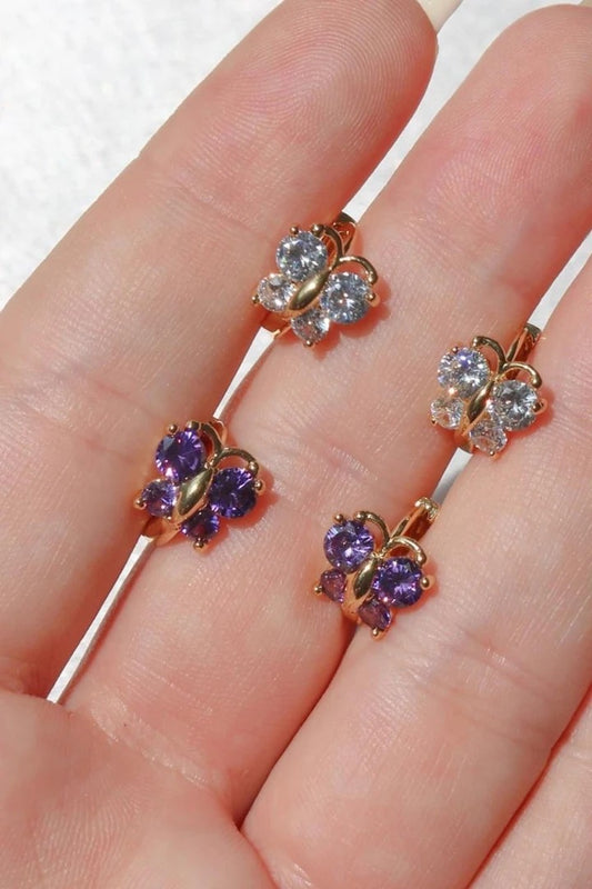 Baby Butterfly Hoop Earrings