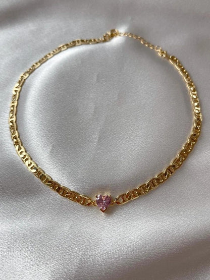 Diamond Heart Choker