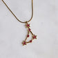 Zodiac Sign Star Map Birth Month Stone Necklace