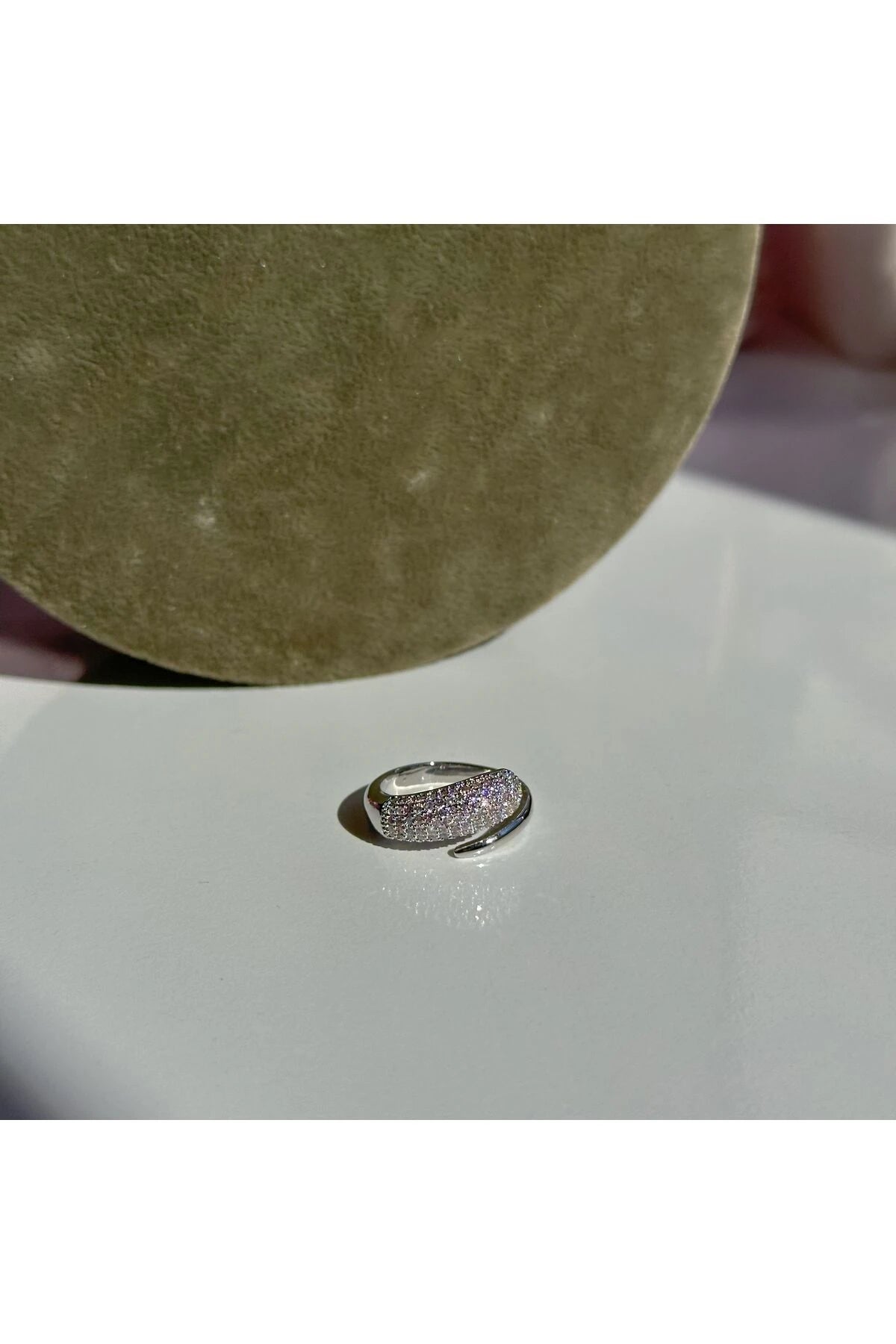 Zircon Stone Drop Ring