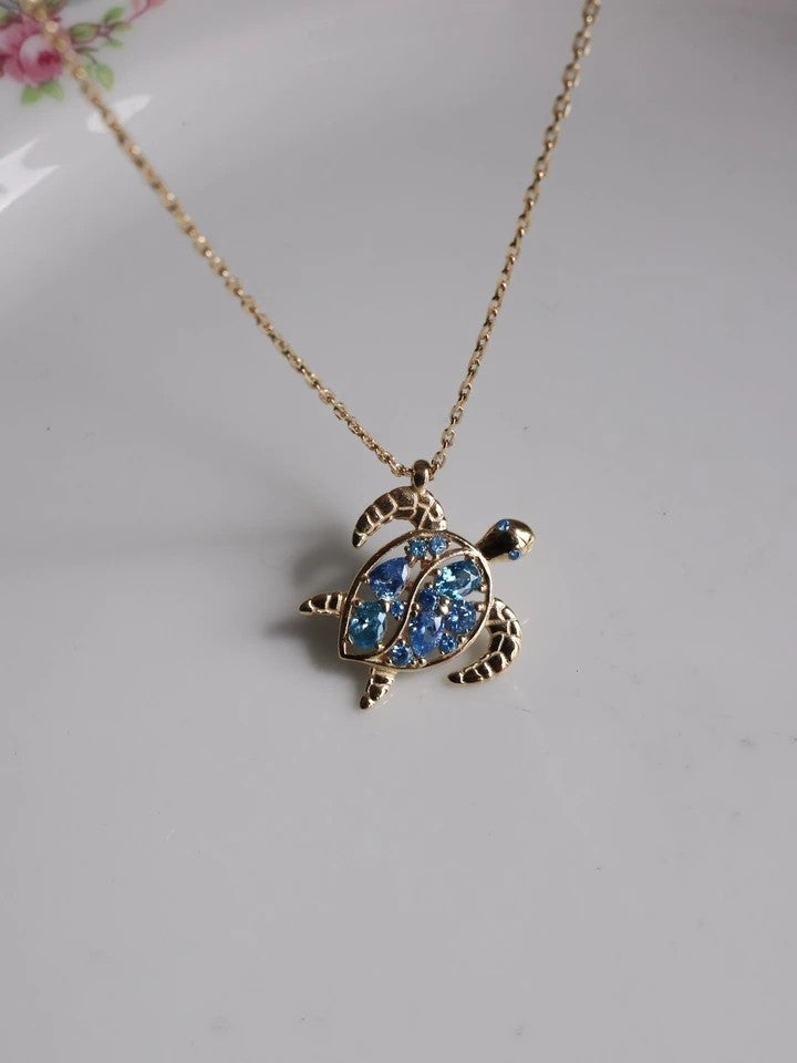 Sea Turtle 925 Silver Necklace