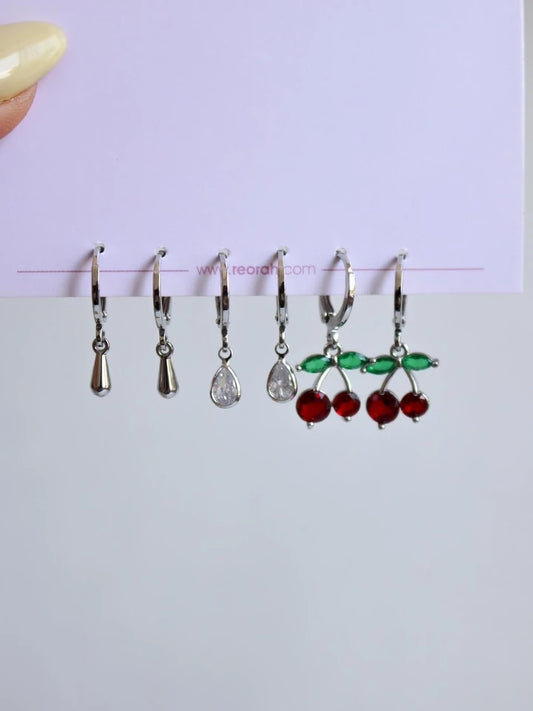 Cherry Taste Earring Set