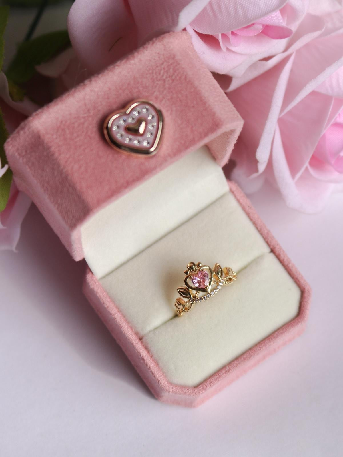 Cinderella Crown Heart Ring