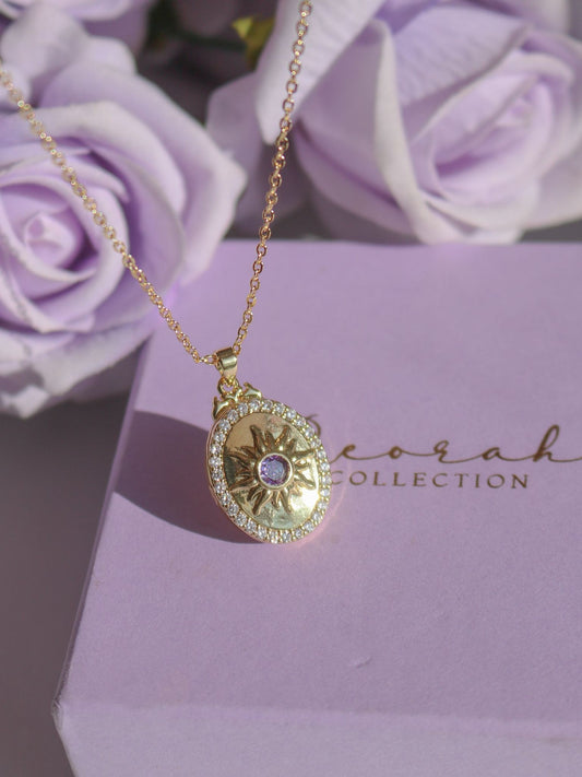 Rapunzel Sun Personalized Photo Steel Necklace