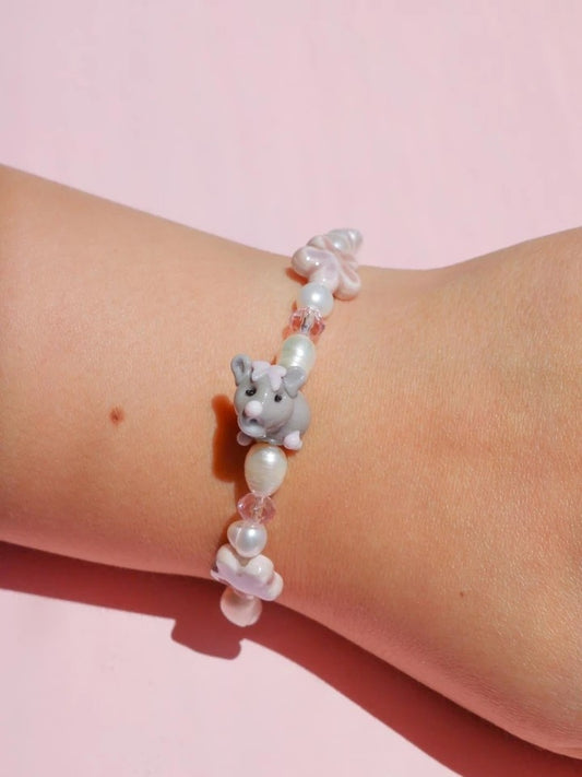 Cute Hamster Pearl Bracelet