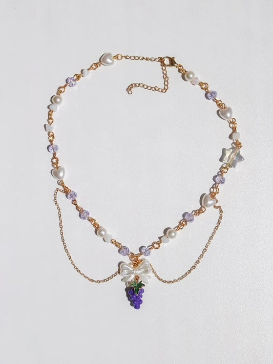 Sweet Grapes Design Choker Necklace
