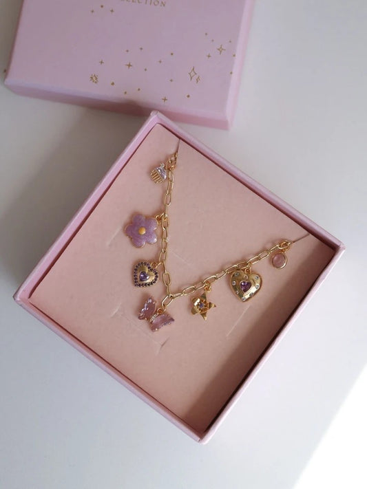 Lavender Dreams Charm Necklace Xuping Chain