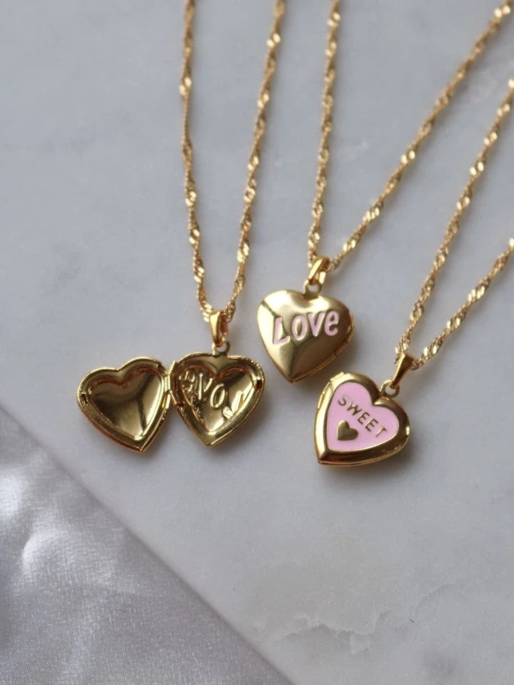 Valentines Covered Keepsake Necklace