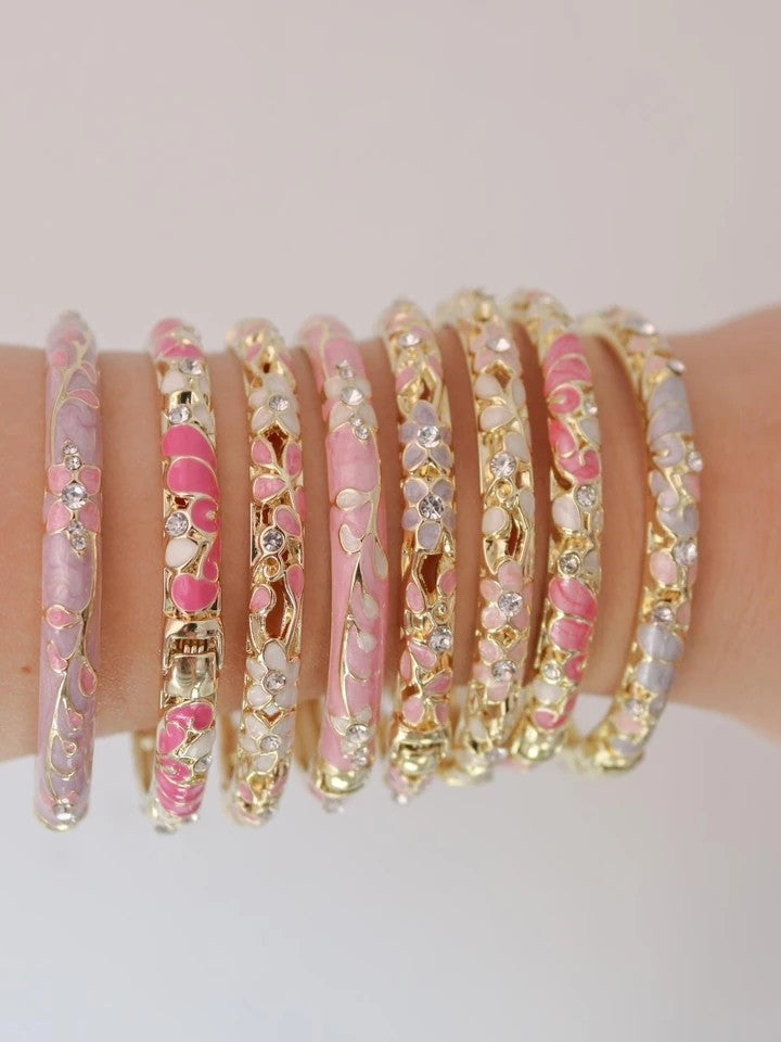 Colorful Flower Enamel Cuff Bracelet Vol. 2