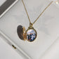 Solar Flame Personalized Photo Locket Steel Necklace