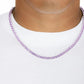 Lilac Zircon Stone Waterway Necklace - silver