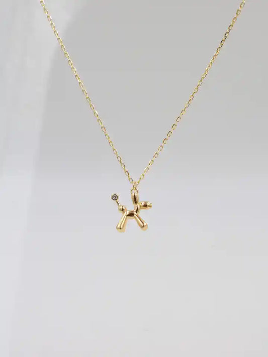 Minimal Puppy 925 Silver Necklace