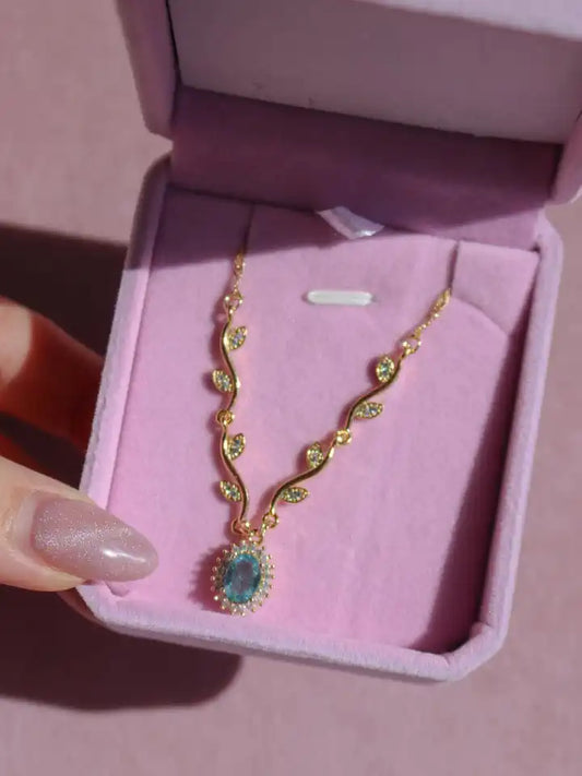Blue Crystal Garden Necklace