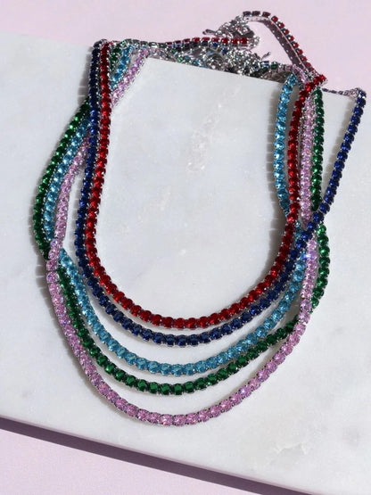 Multi Stone Colors Collection Necklace