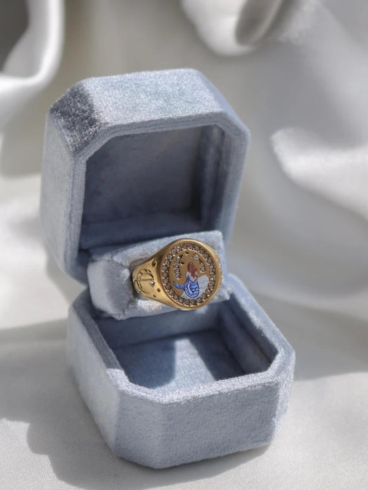 Vintage Mermaids Secret Steel Ring
