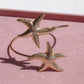 Golden Starfish Cuff Bracelet