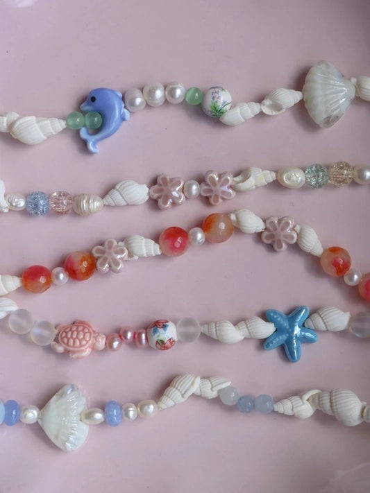 Ocean Shell Beaded Necklace