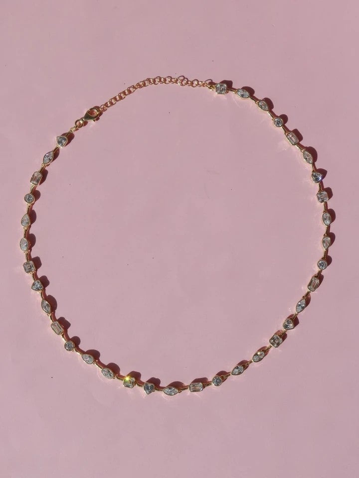 Multi Cut 925 Silver Necklace